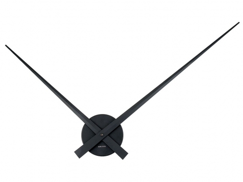 Nástěnné hodiny LITTLE BIG TIME alu černé, 90 cm, Karlsson