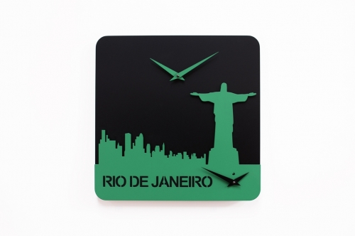 Nástěnné hodiny TIME TRAVEL - RIO DE JANEIRO, 40 cm, Progetti