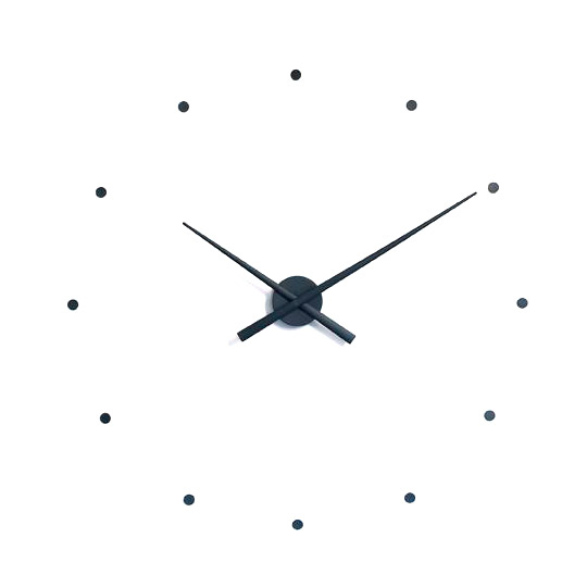 Nástěnné hodiny OJ černé, 80 cm, Nomon