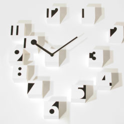 bílé nástěnné hodiny Rnd_Time Optical