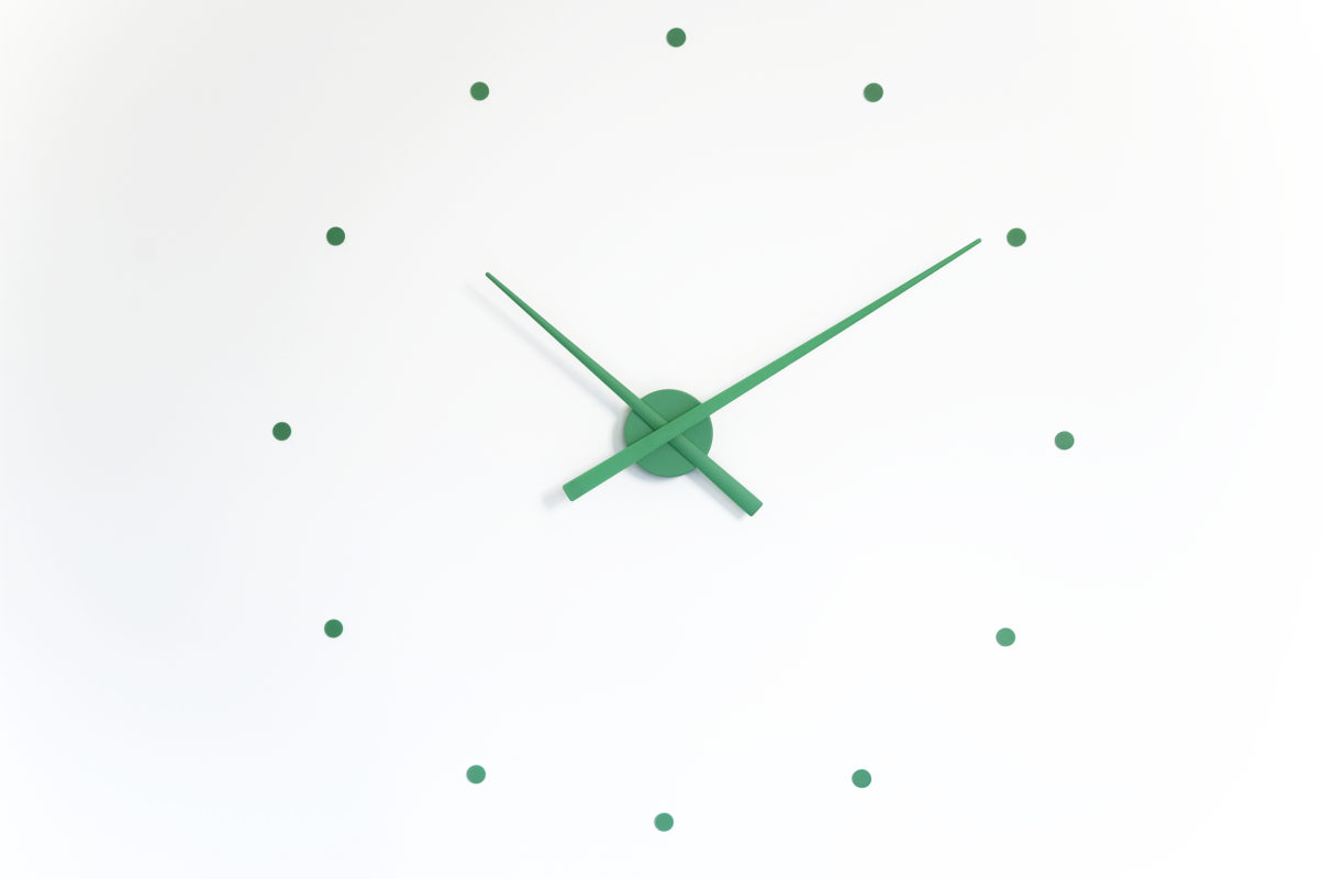 Nástěnné hodiny OJ zelené, 50 cm, Nomon