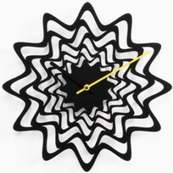 designové nástěnné hodiny Flux černá barva