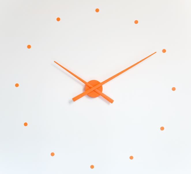 Nástěnné hodiny OJ oranžové, 50 cm, Nomon