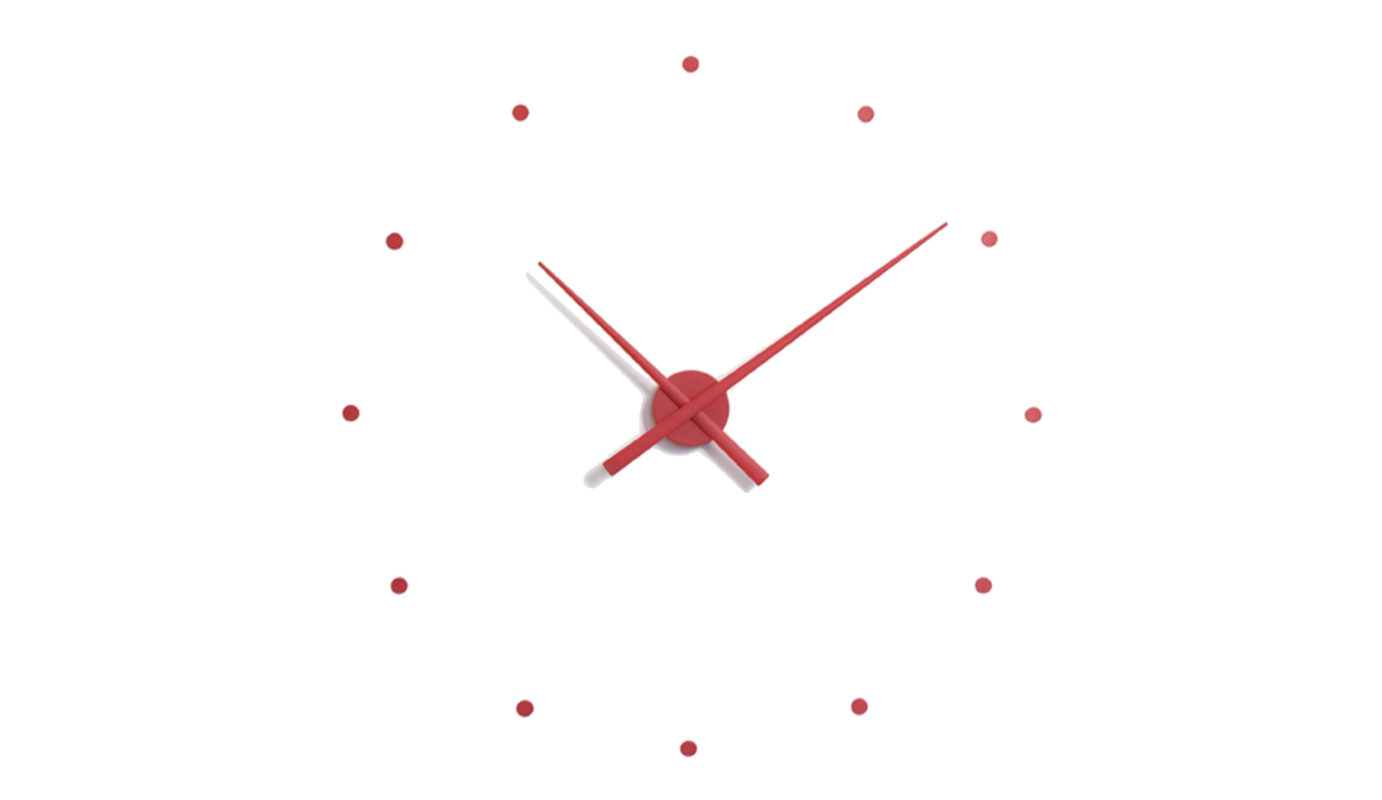 Nástěnné hodiny OJ červené, 80 cm, Nomon