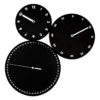 originální černé nástěnné hodiny kulaté