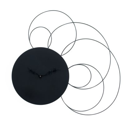 Nástěnné hodiny LIBERTY černé, 50 cm, Progetti