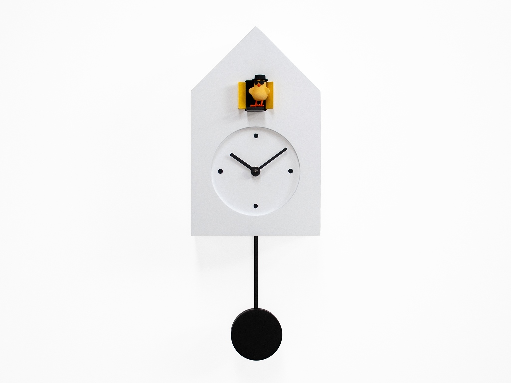 Kyvadlové hodiny FREEBIRD BADASS bílé, 42 cm, Progetti
