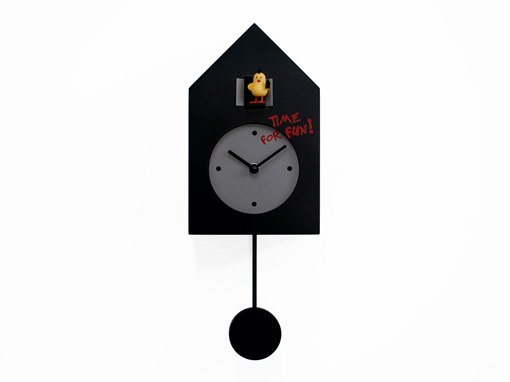 Kyvadlové hodiny FREEBIRD PUNK černé, 42 cm, Progetti