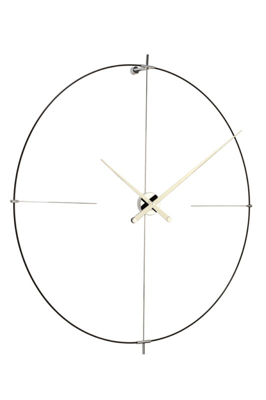 Nástěnné hodiny BILBAO L bíločerné, 110 cm, Nomon