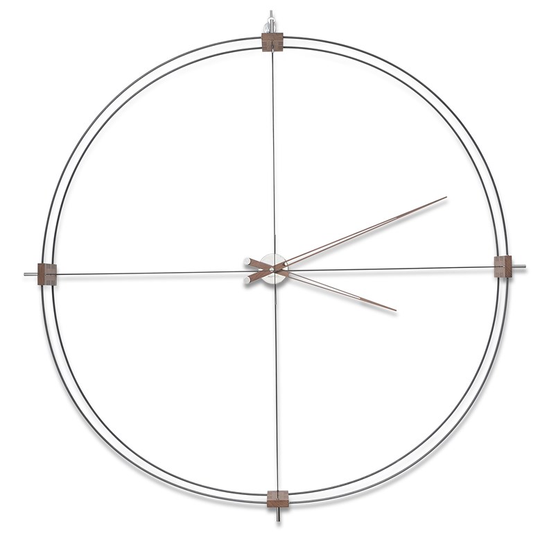 Nástěnné hodiny DELMORI černé, 140 cm, Nomon