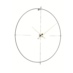 Nástěnné hodiny BILBAO L bíločerné, 110 cm, Nomon