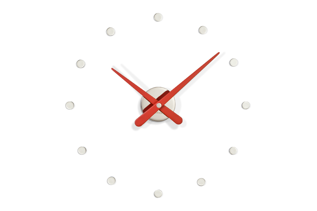 Nástěnné hodiny RODON MINI L červené, 50 cm, Nomon